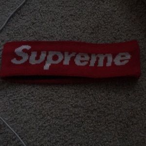 Supreme headband red new era